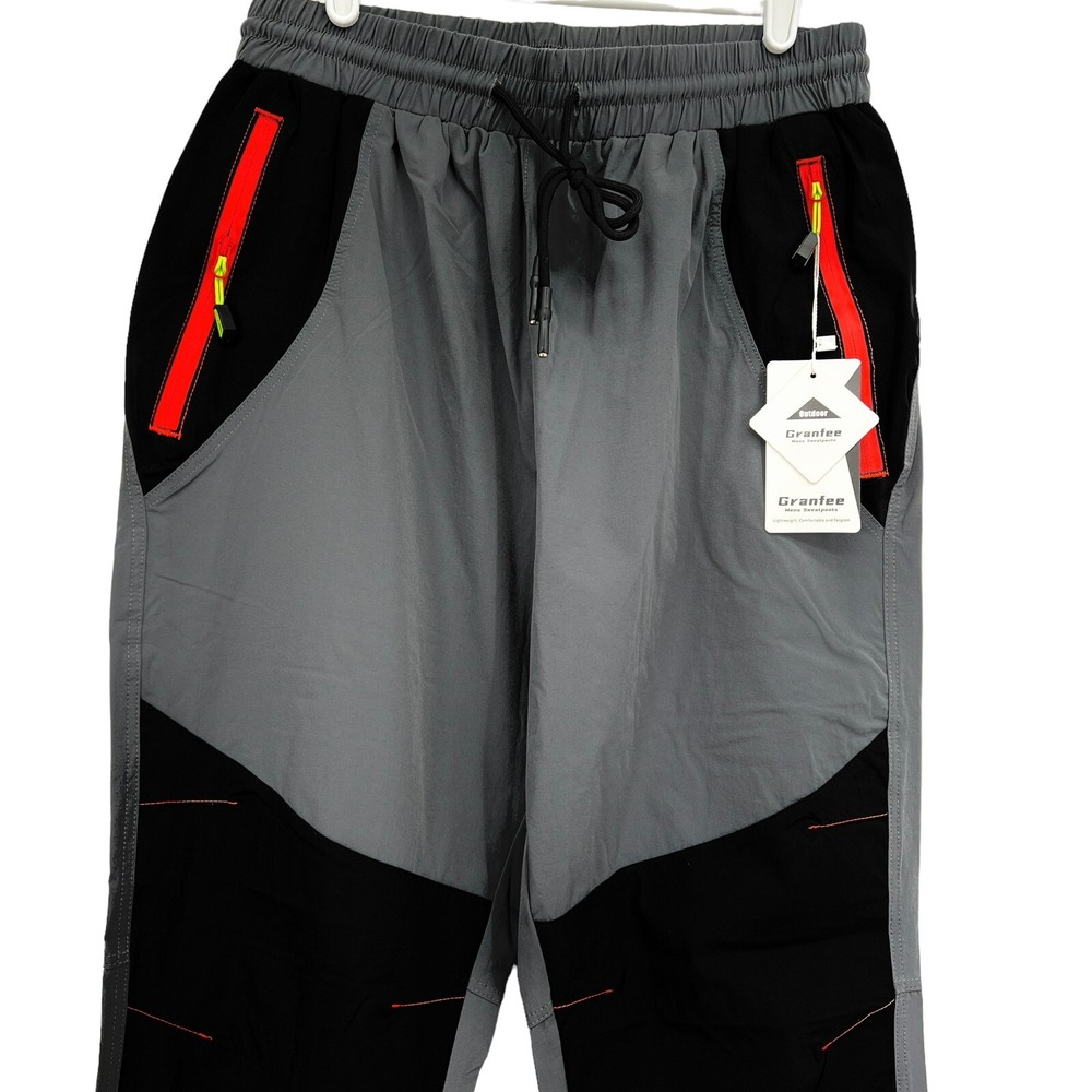 Granfee Men Grey Sweatpants Jogger Sz M Outdoor Lightweight Quick Dry Casual NWT